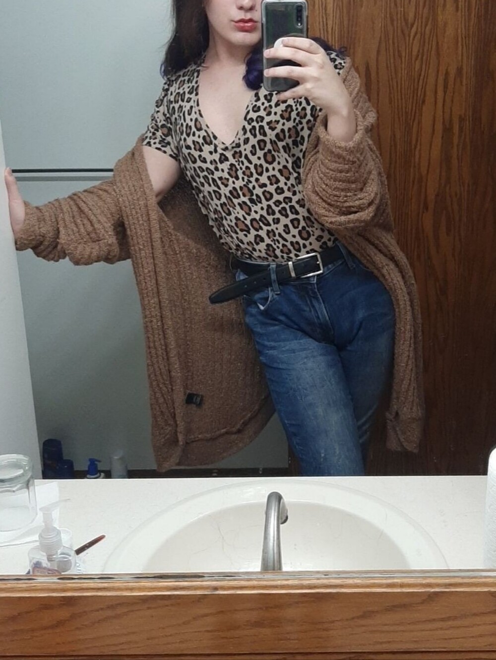 Knit Cardigan in Brown